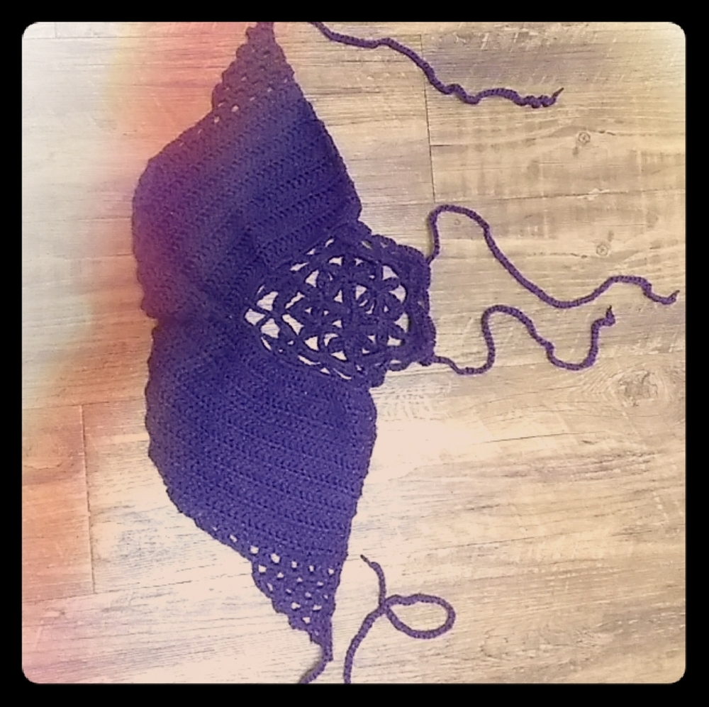 Handmade Flower of Life crop top